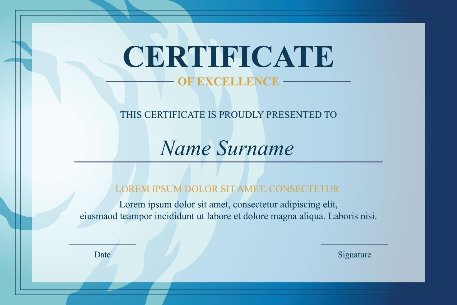 Creative Certificate of Appreciation Award Template vector