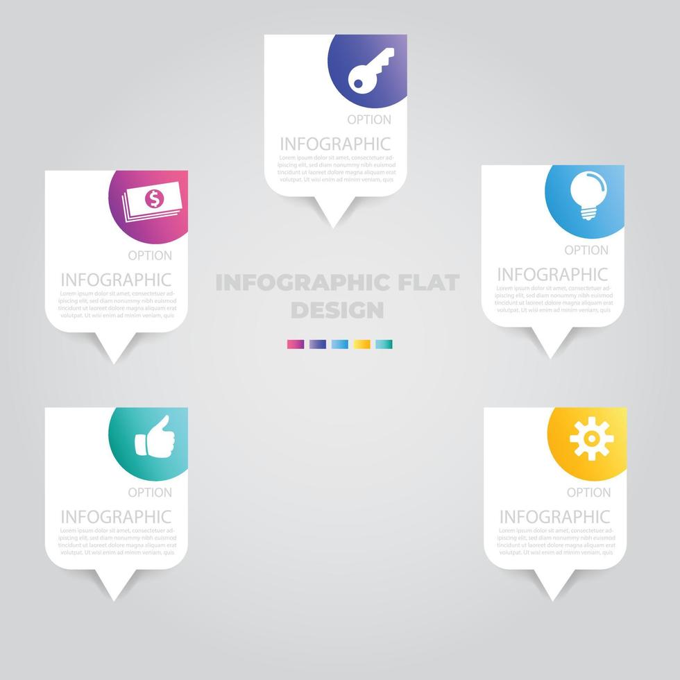 Business data visualization. Process chart. Abstract elements of graph, diagram with steps, options, parts or processes. Vector business template for presentation. Creative concept for infographic.