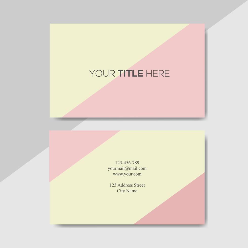 business card template with color concept modern geometric card vector