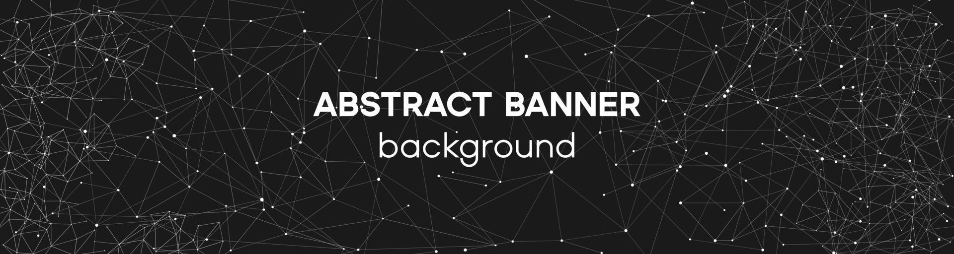 Minimal website header background. Corporate business concept. Dark medical pattern with node line connection vector