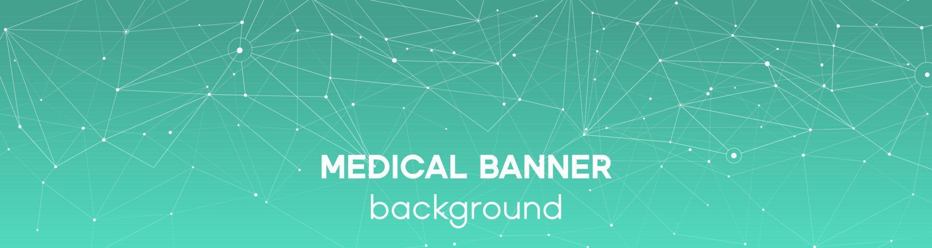 Corporate abstract banner. Medical website pattern. Vector polygon template