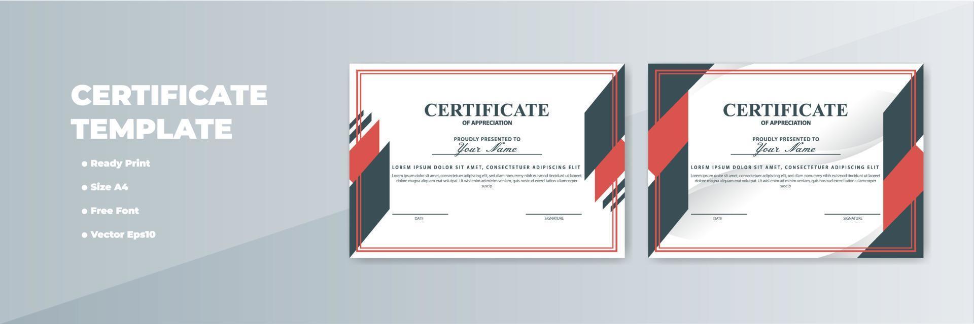 Creative Certificate of Appreciation Award Template vector