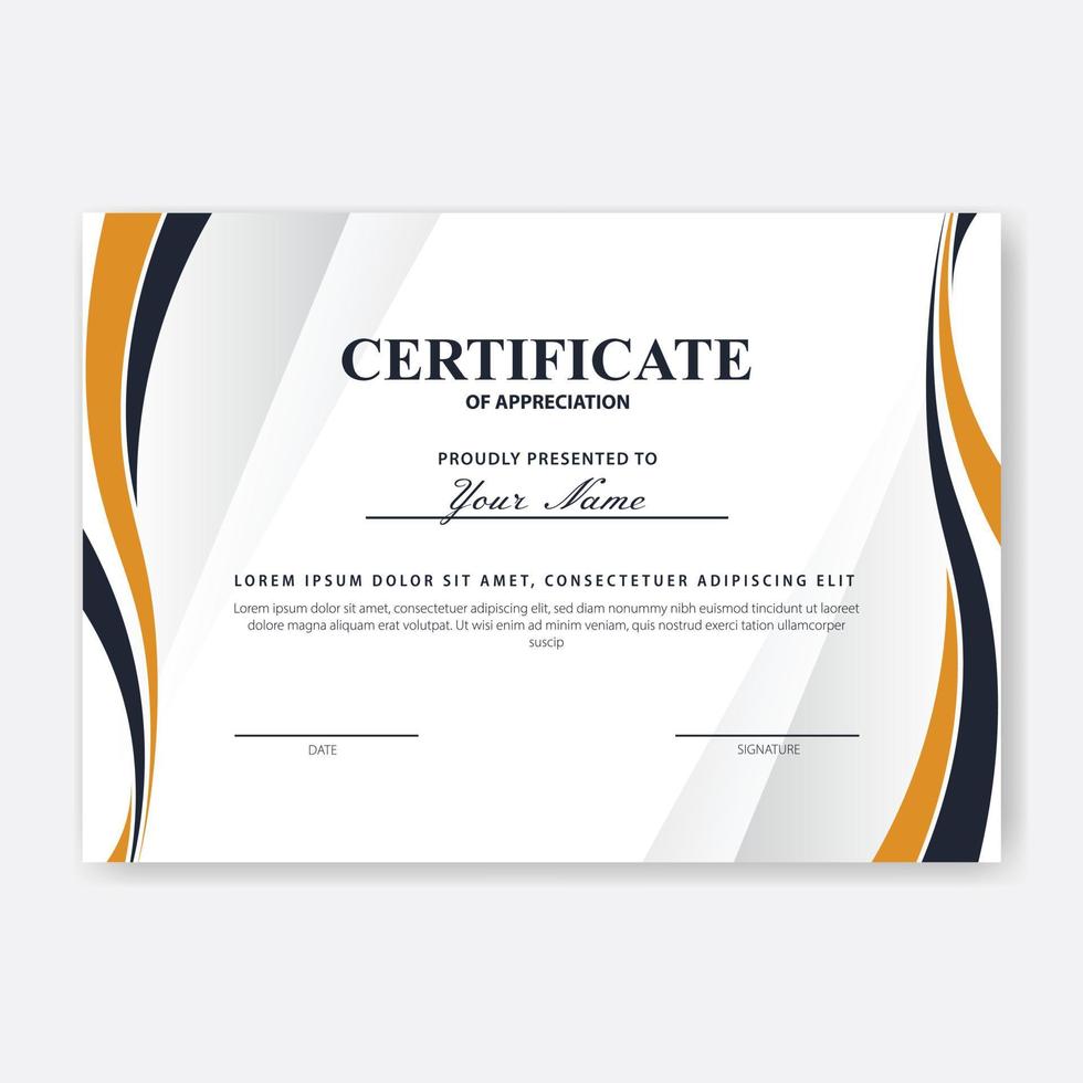 Creative Certificate of Appreciation Award Template vector