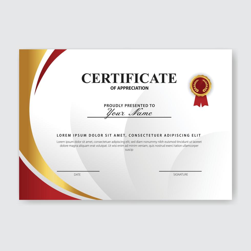 Creative Certificate of Appreciation Award Template vector