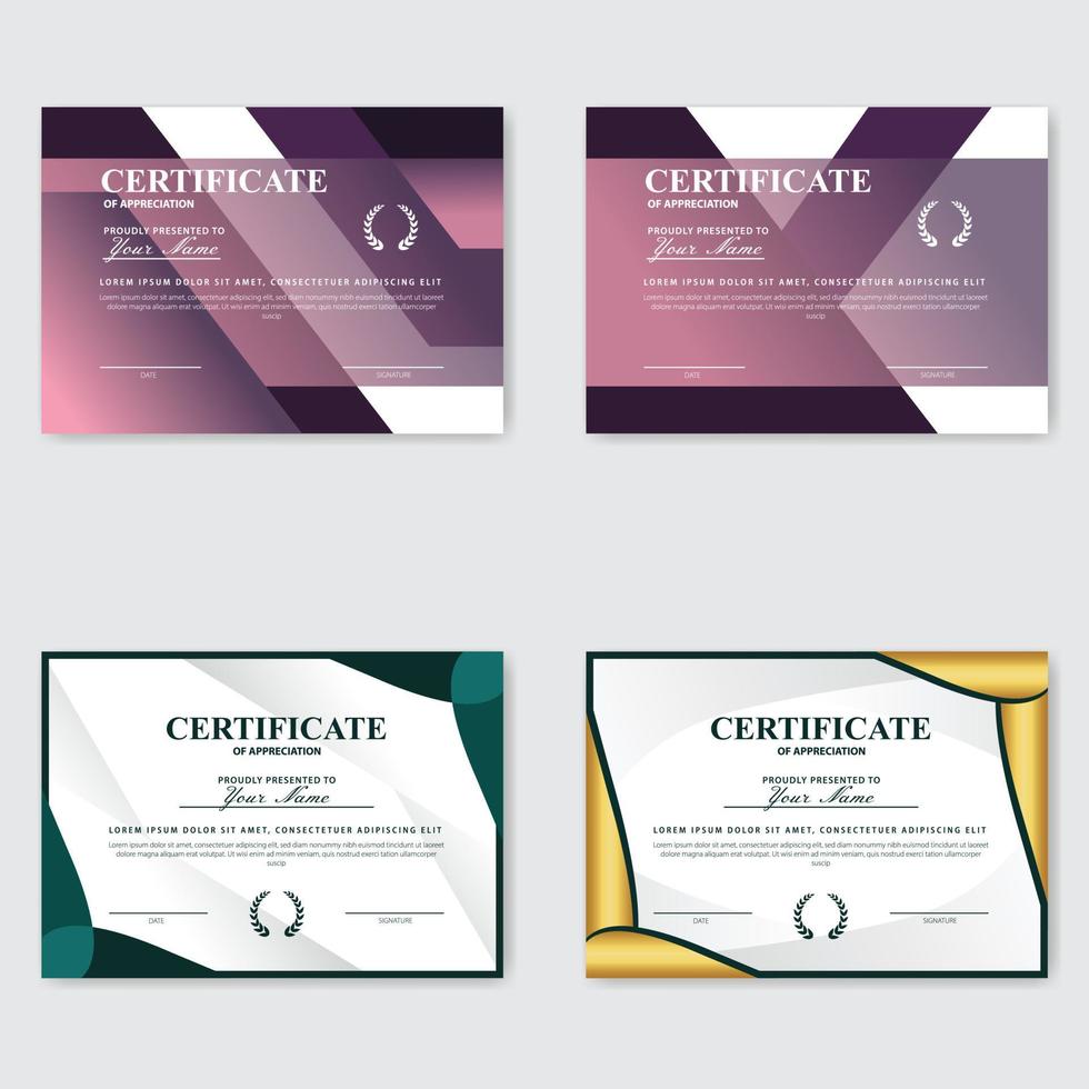 Creative Certificate of Appreciation Award Template vector