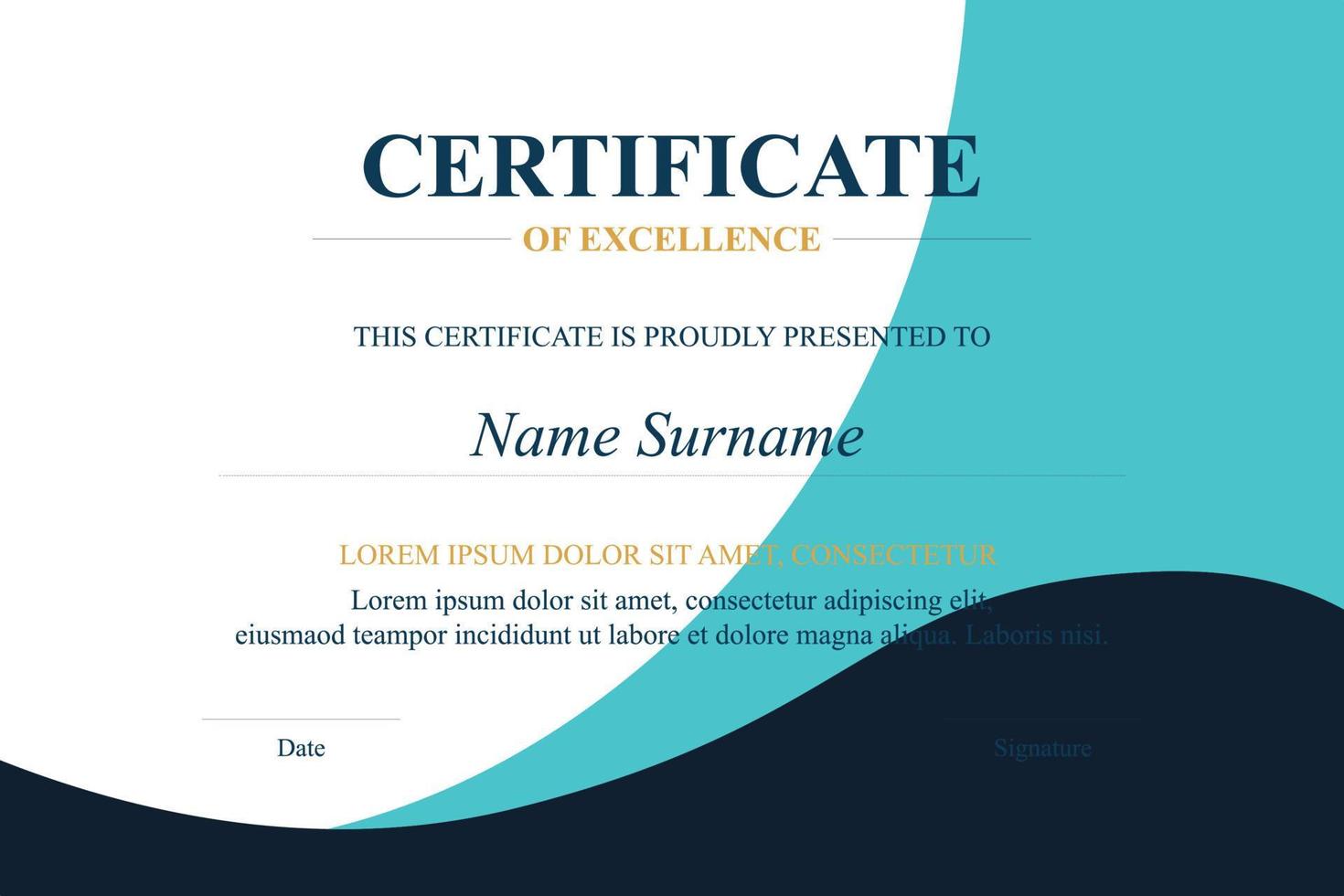 Creative Certificate of Appreciation Award Template vector