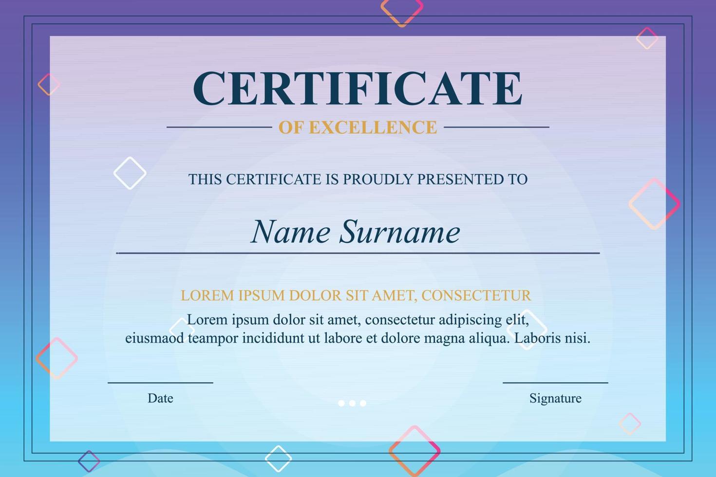 Creative Certificate of Appreciation Award Template vector