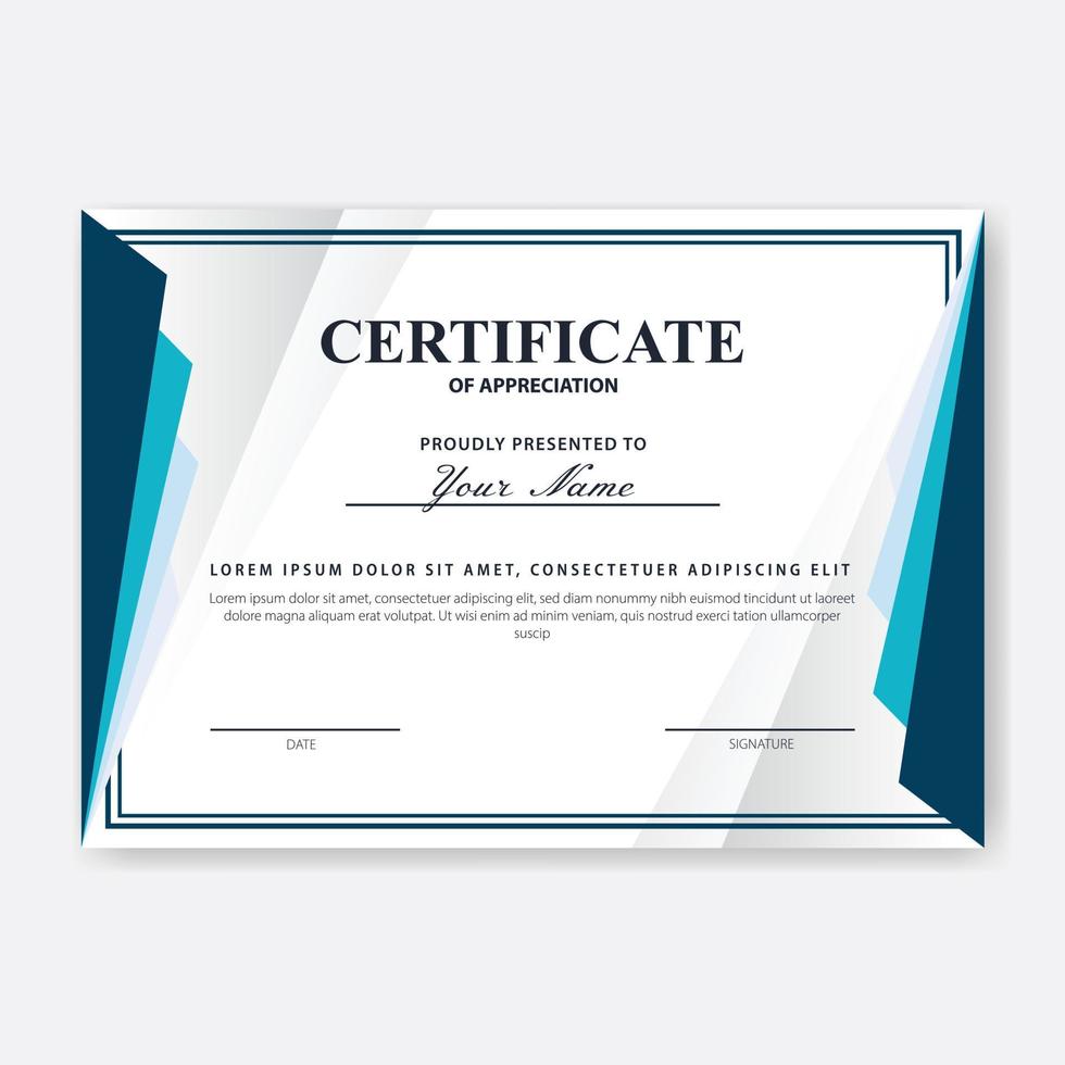 Creative Certificate of Appreciation Award Template vector