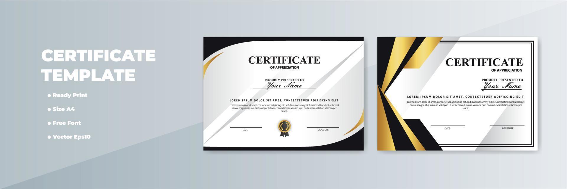 Creative Certificate of Appreciation Award Template vector