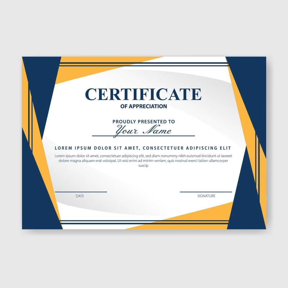 Creative Certificate of Appreciation Award Template vector