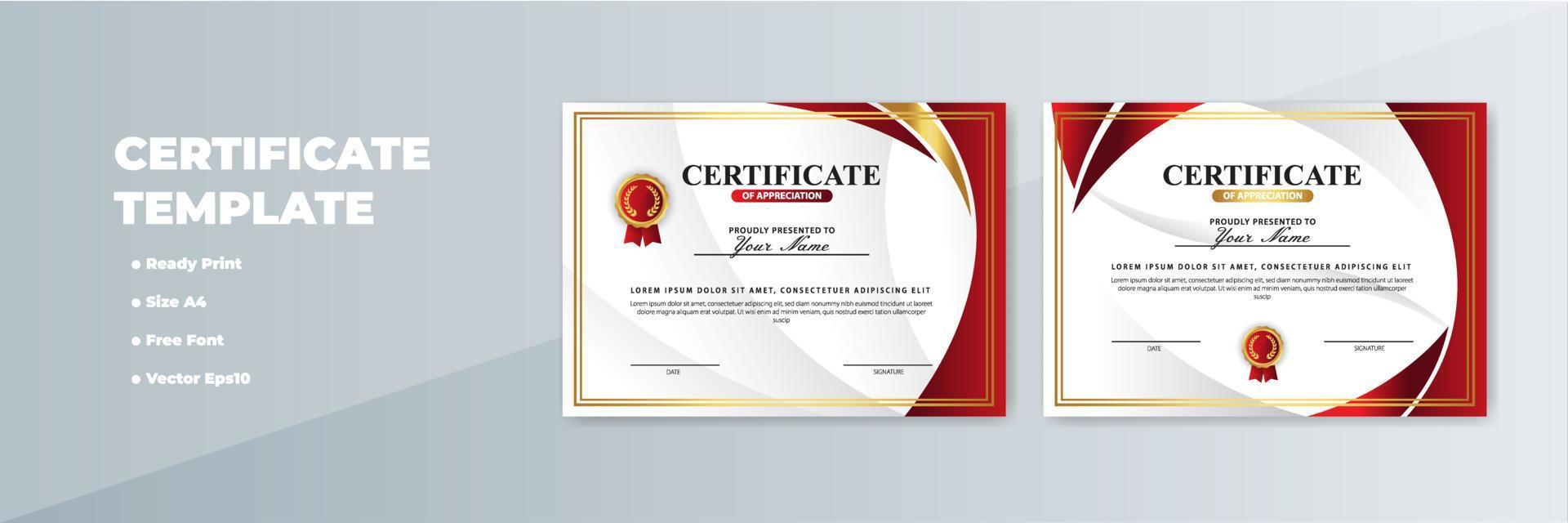 Creative Certificate of Appreciation Award Template vector