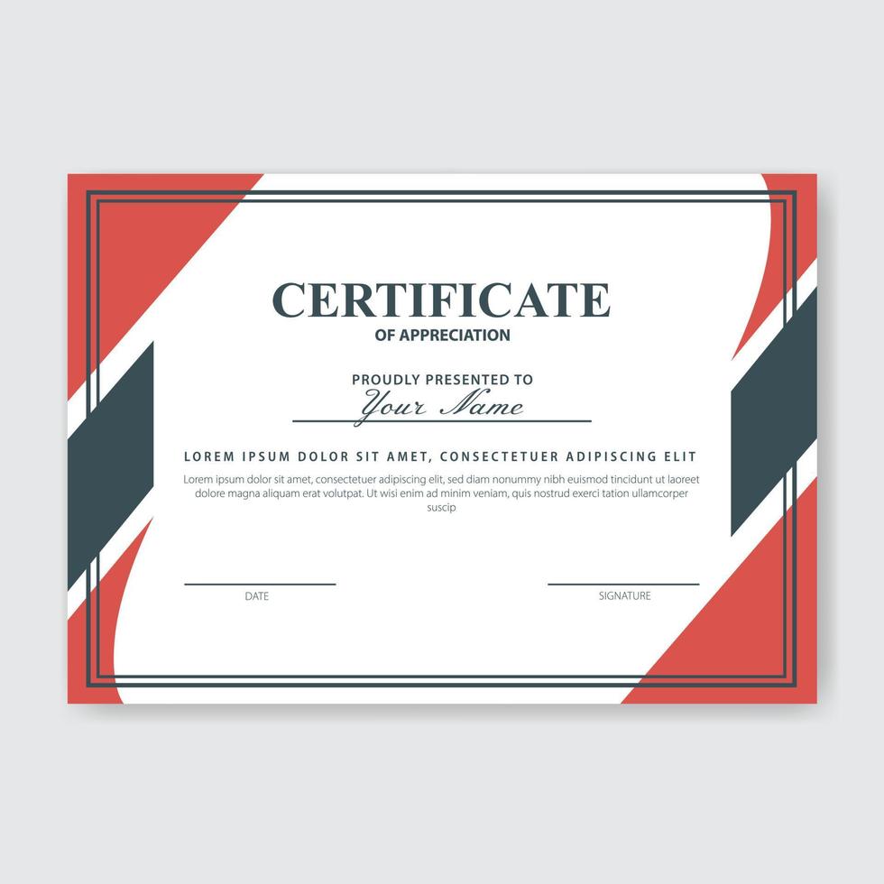 Creative Certificate of Appreciation Award Template 5322874 Vector Art ...