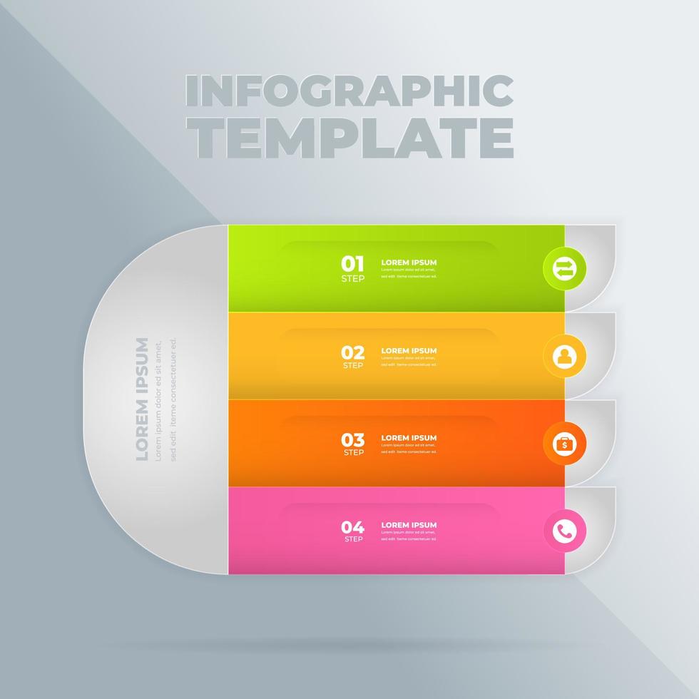 plantilla de diseño infográfico vectorial con opciones o pasos vector