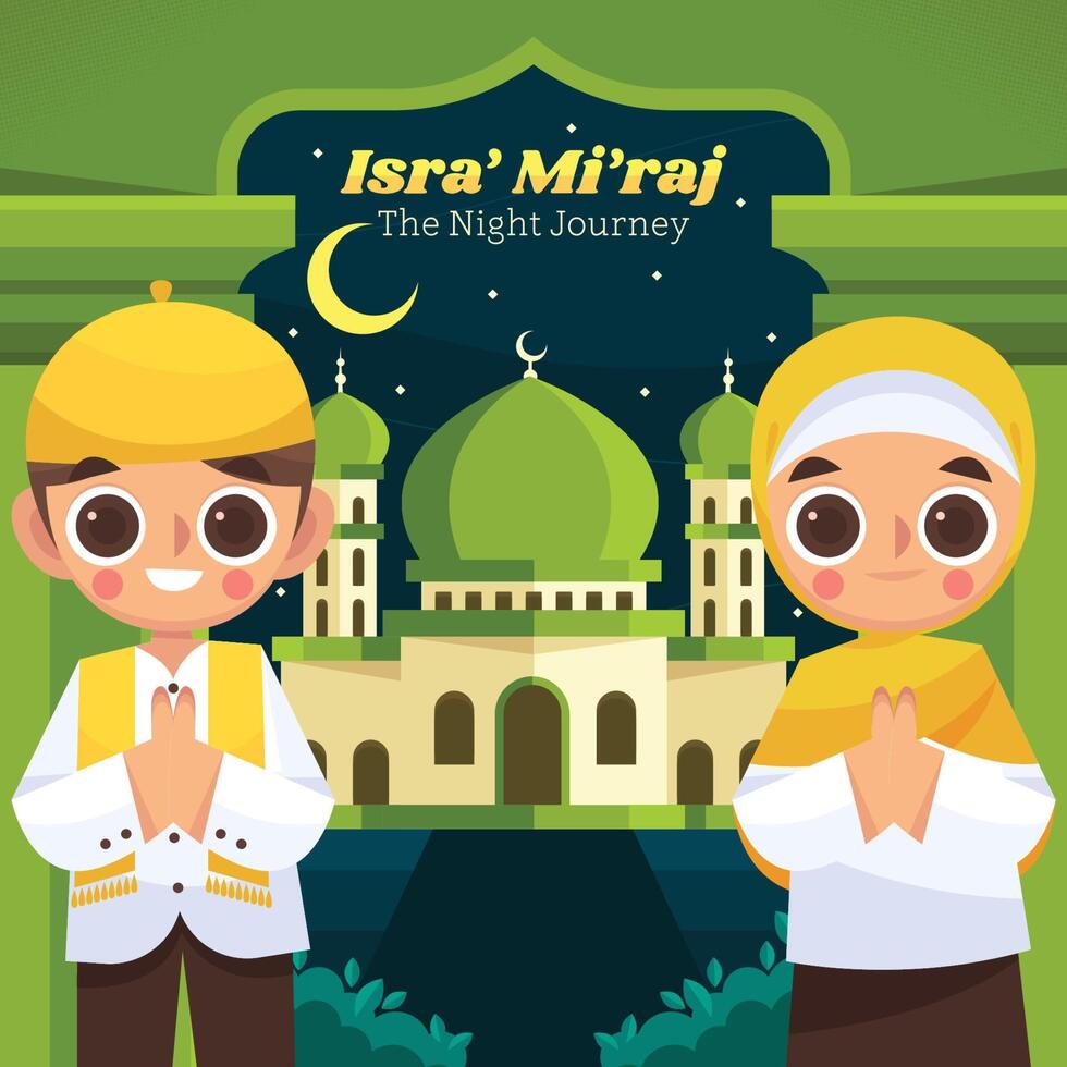 Celebrating Isra' Mi'raj The Night Journey vector