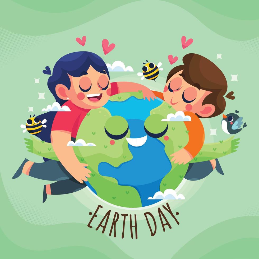 Let's Love Our Planet vector