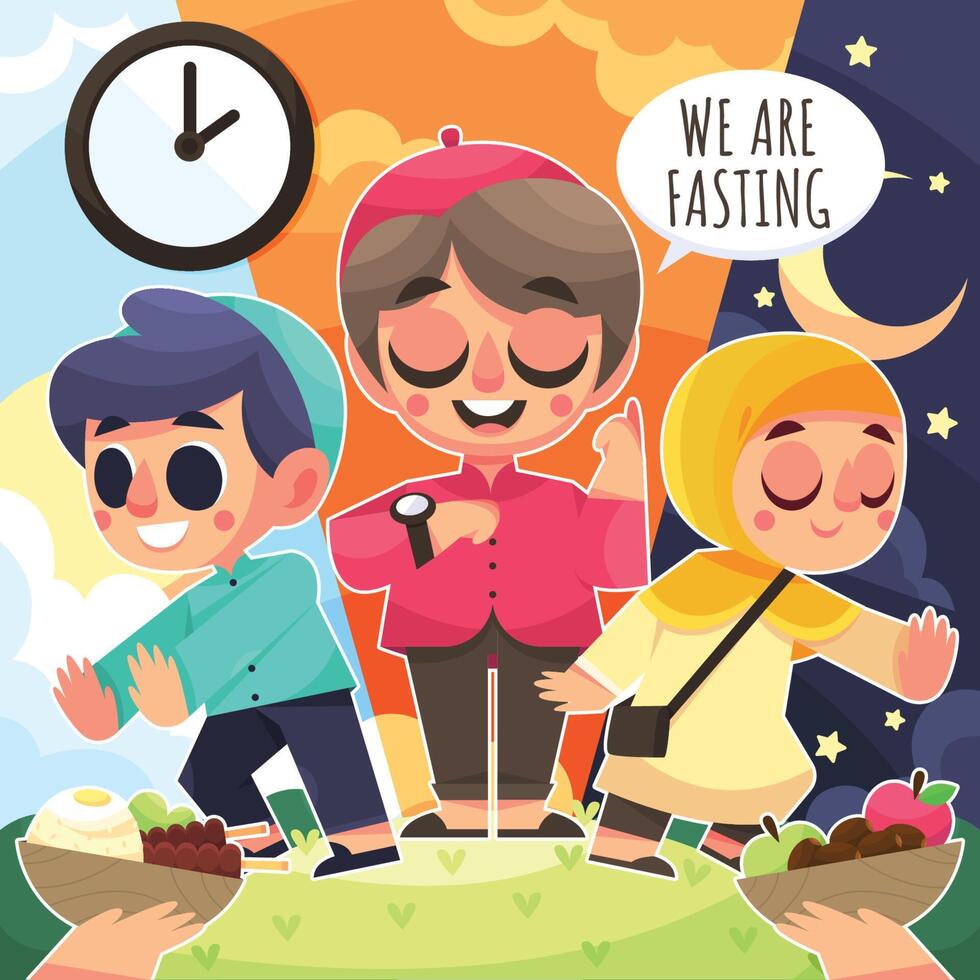 Ramadan Fasting Time vector