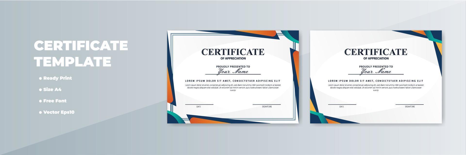Creative Certificate of Appreciation Award Template vector