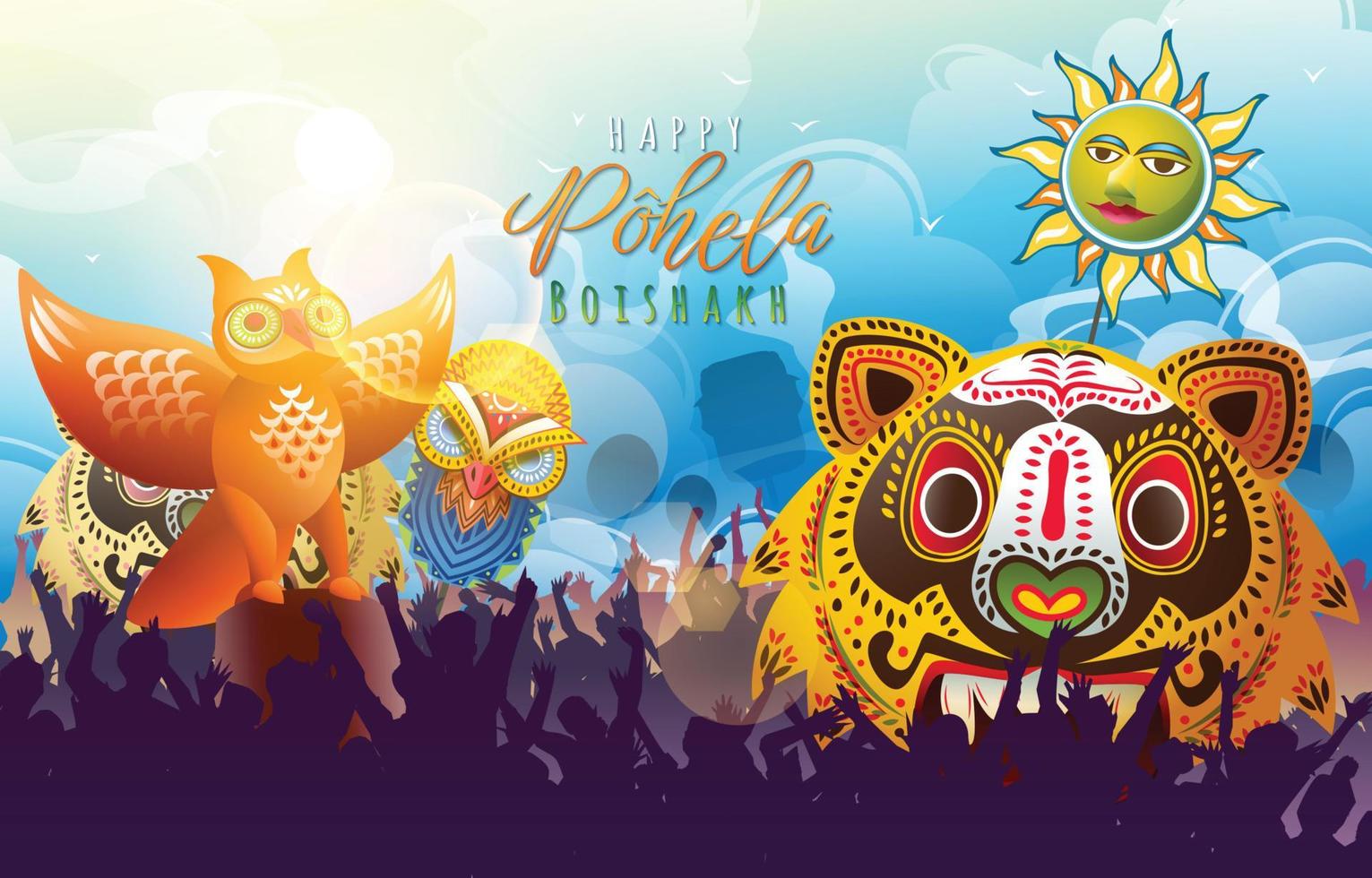 Pohela Boishakh Background Concept vector