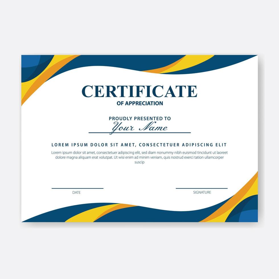 Creative Certificate of Appreciation Award Template vector
