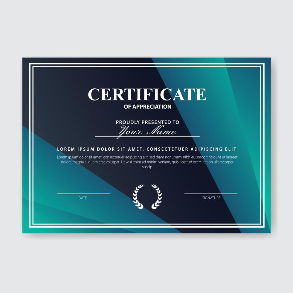 Creative Certificate of Appreciation Award Template vector