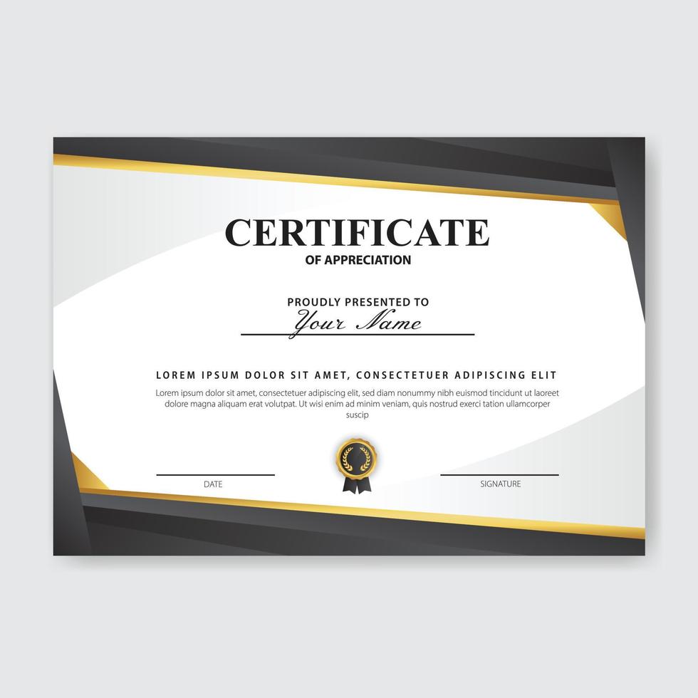 Creative Certificate of Appreciation Award Template vector