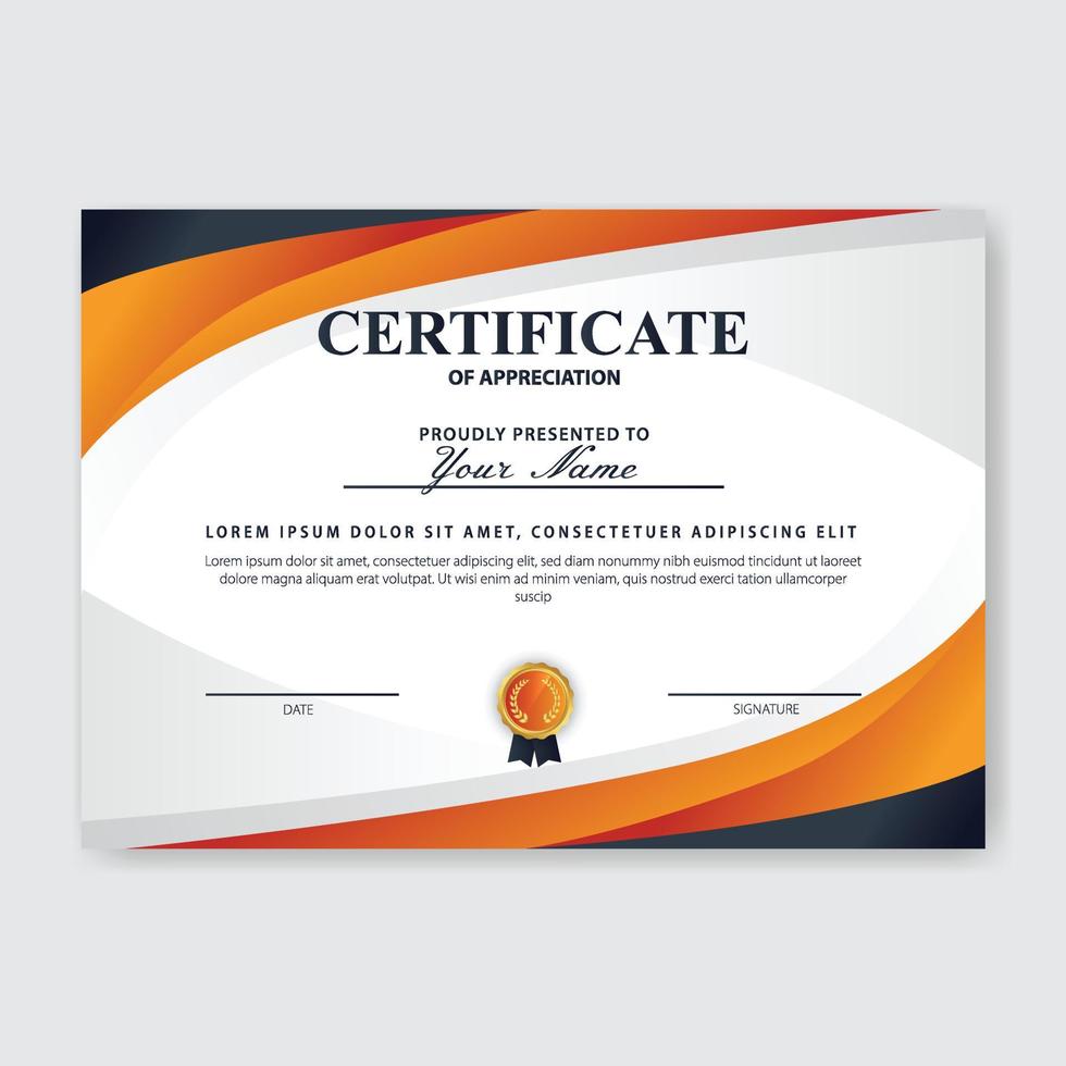 Creative Certificate of Appreciation Award Template vector