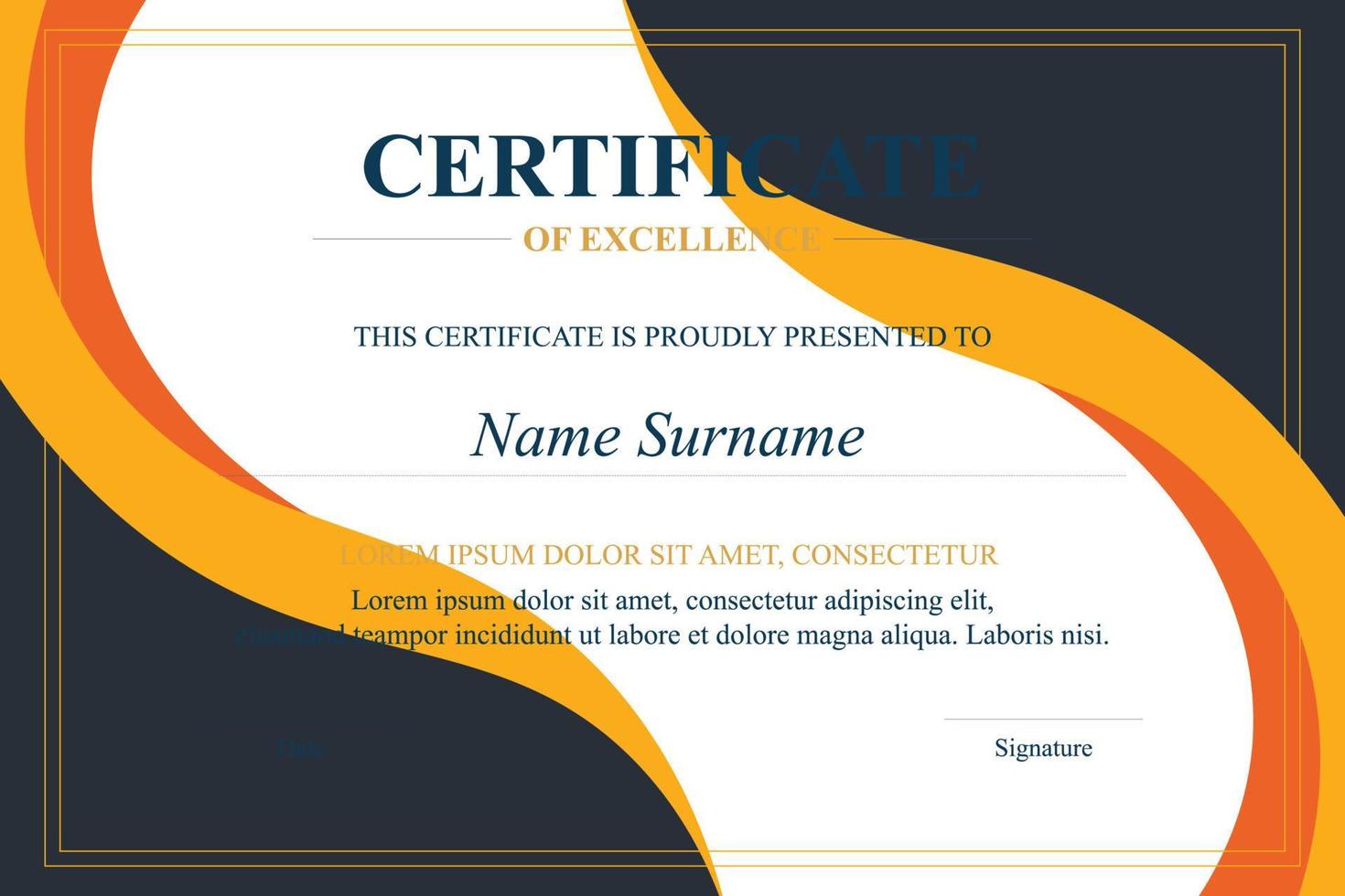 Creative Certificate of Appreciation Award Template vector