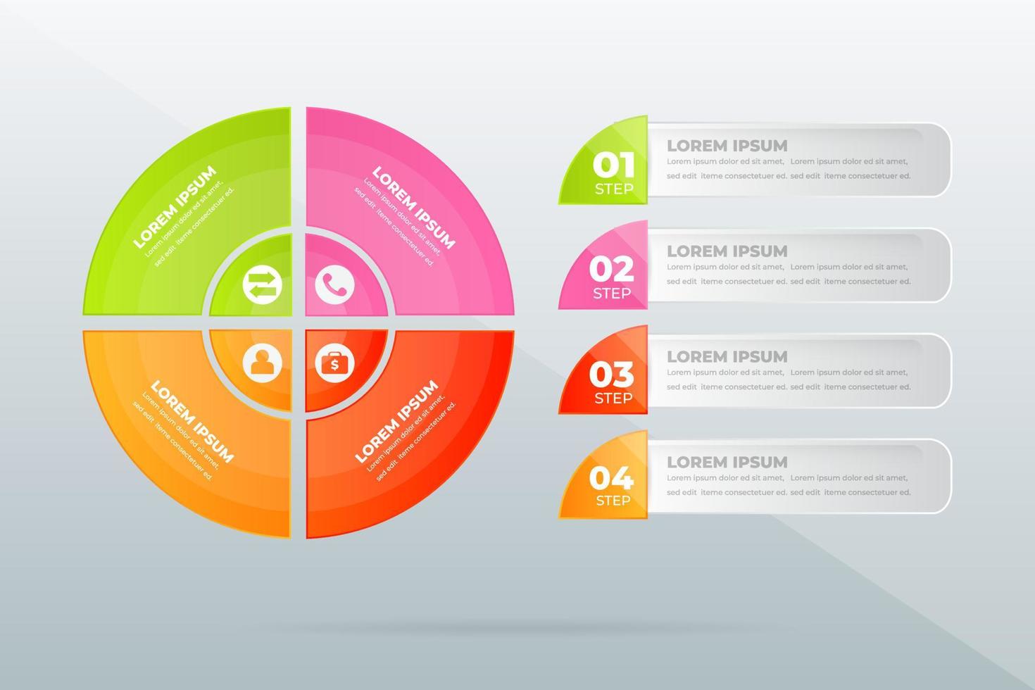modern Professional steps infographic vector