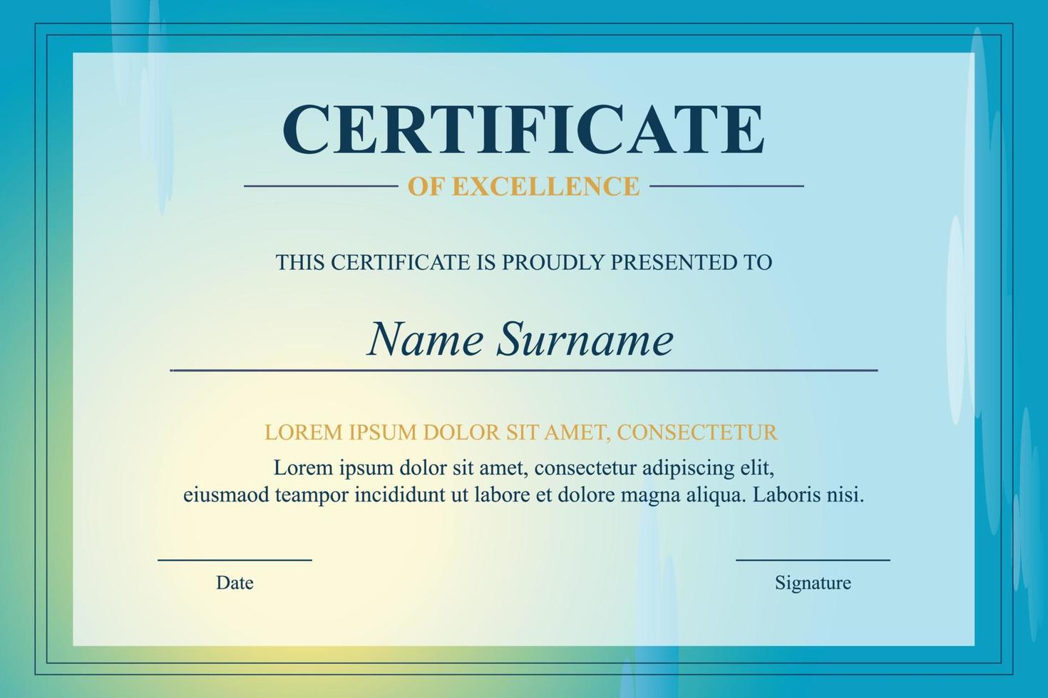 Creative Certificate of Appreciation Award Template vector