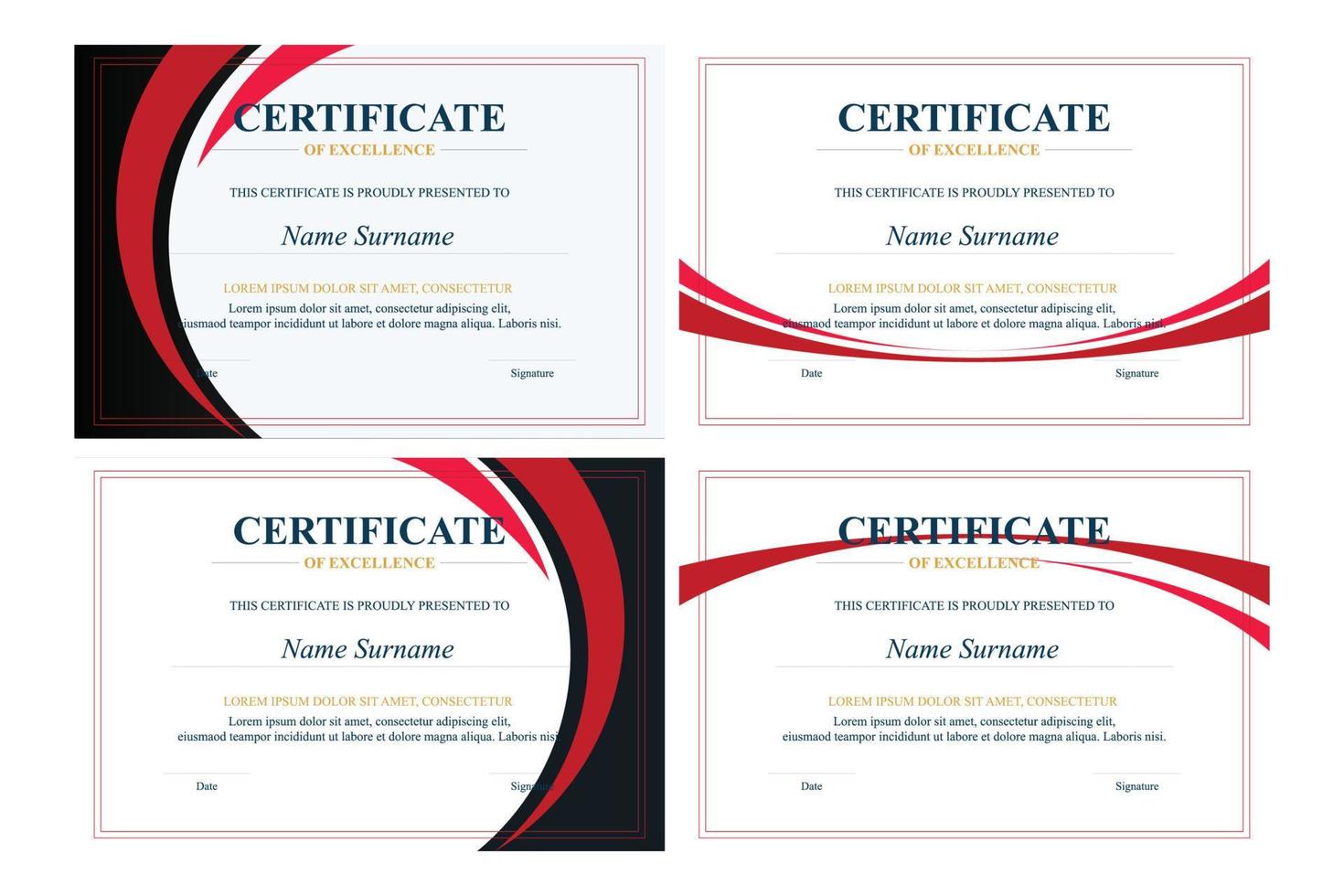 Creative Certificate of Appreciation Award Template vector