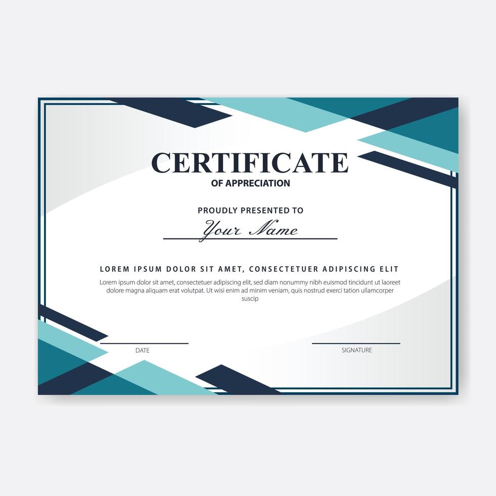 Creative Certificate of Appreciation Award Template vector