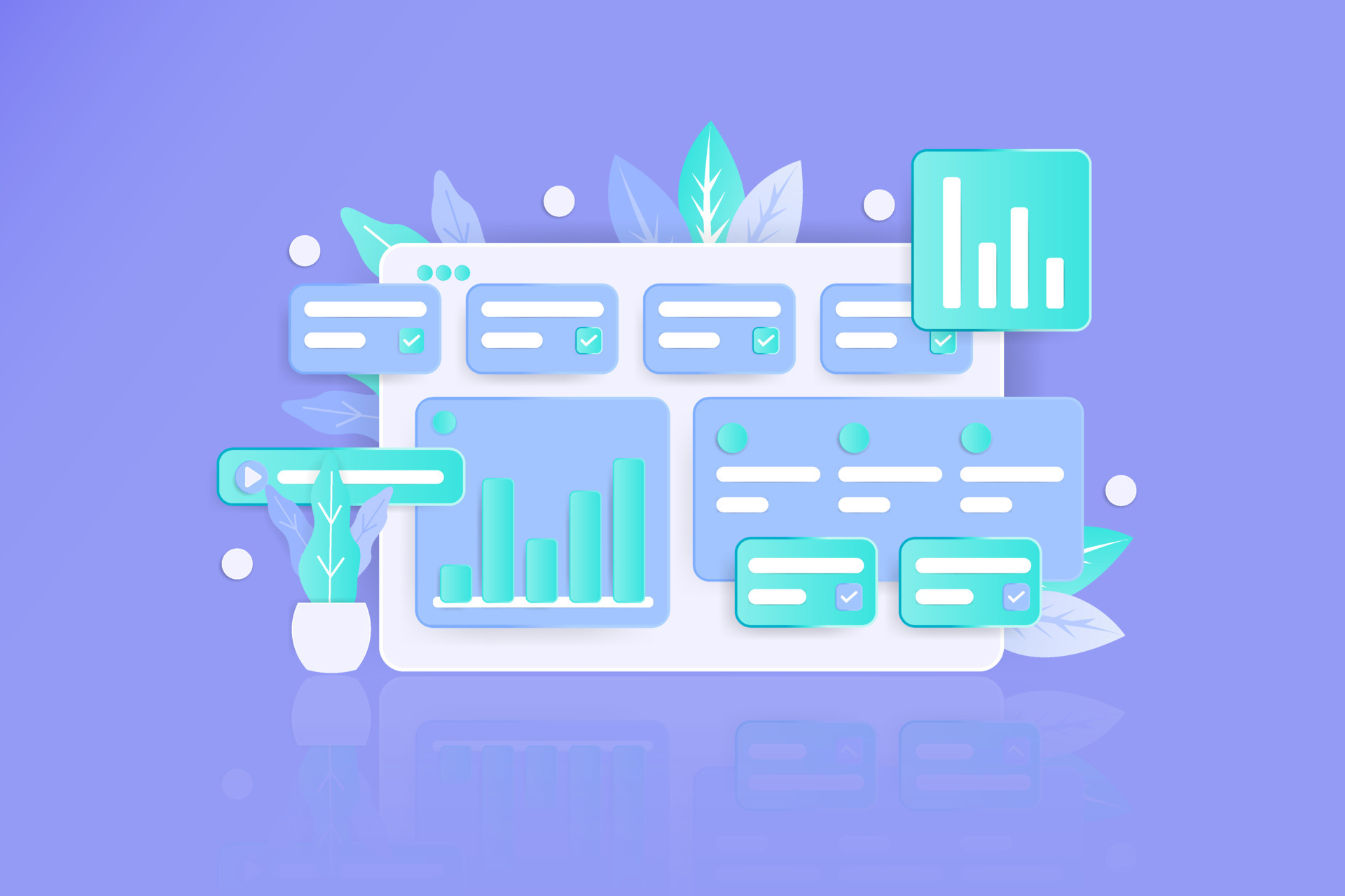 Structure data illustration 3D modern awesome flat landing page 5323933 ...