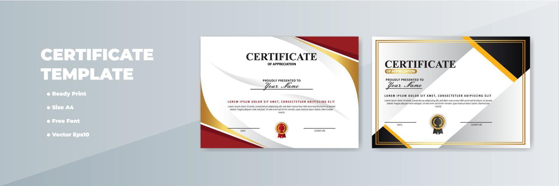 Creative Certificate of Appreciation Award Template vector