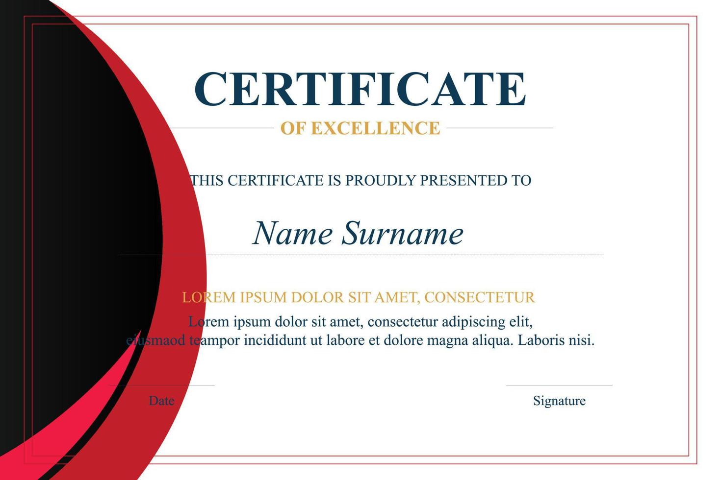 Creative Certificate of Appreciation Award Template vector