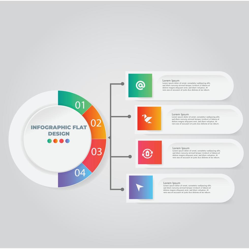 visualización de datos comerciales. diagrama del proceso. elementos abstractos de gráfico, diagrama con pasos, opciones, partes o procesos. plantilla de negocio vectorial para presentación. concepto creativo para infografía. vector