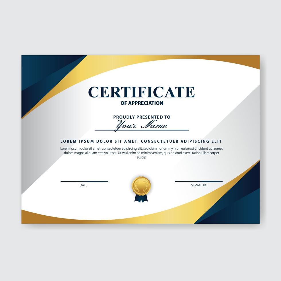 Creative Certificate of Appreciation Award Template vector