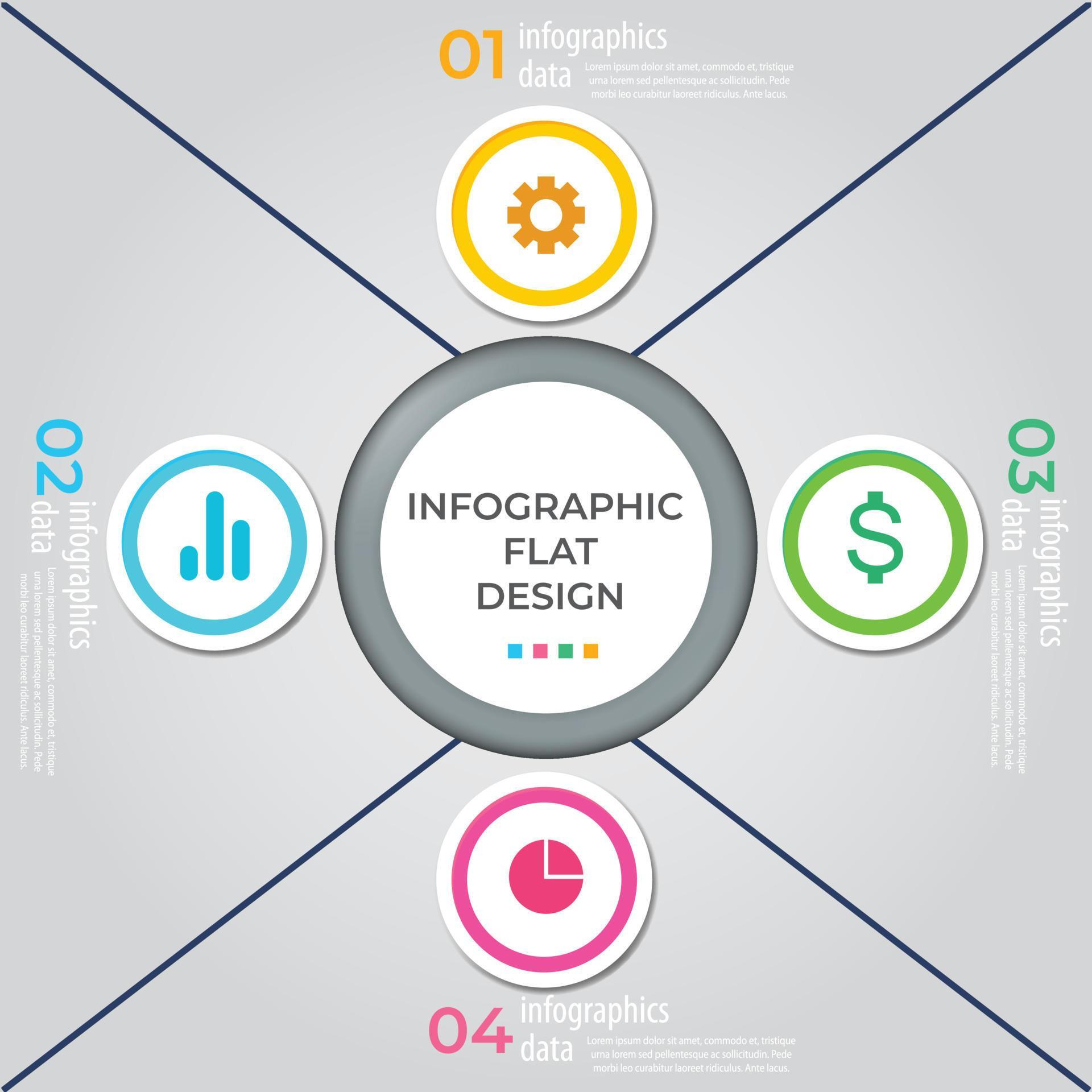 Business data visualization. Process chart. Abstract elements of graph ...