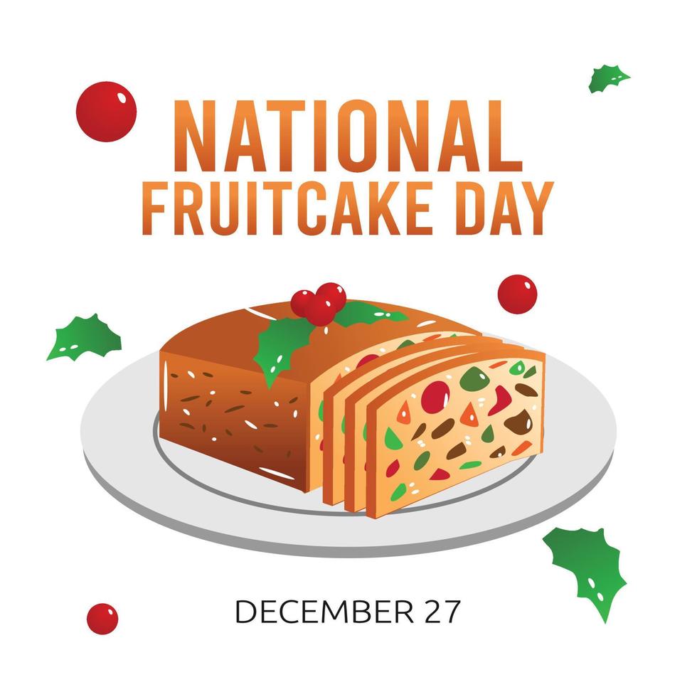 national fruitcake day vector lllustration