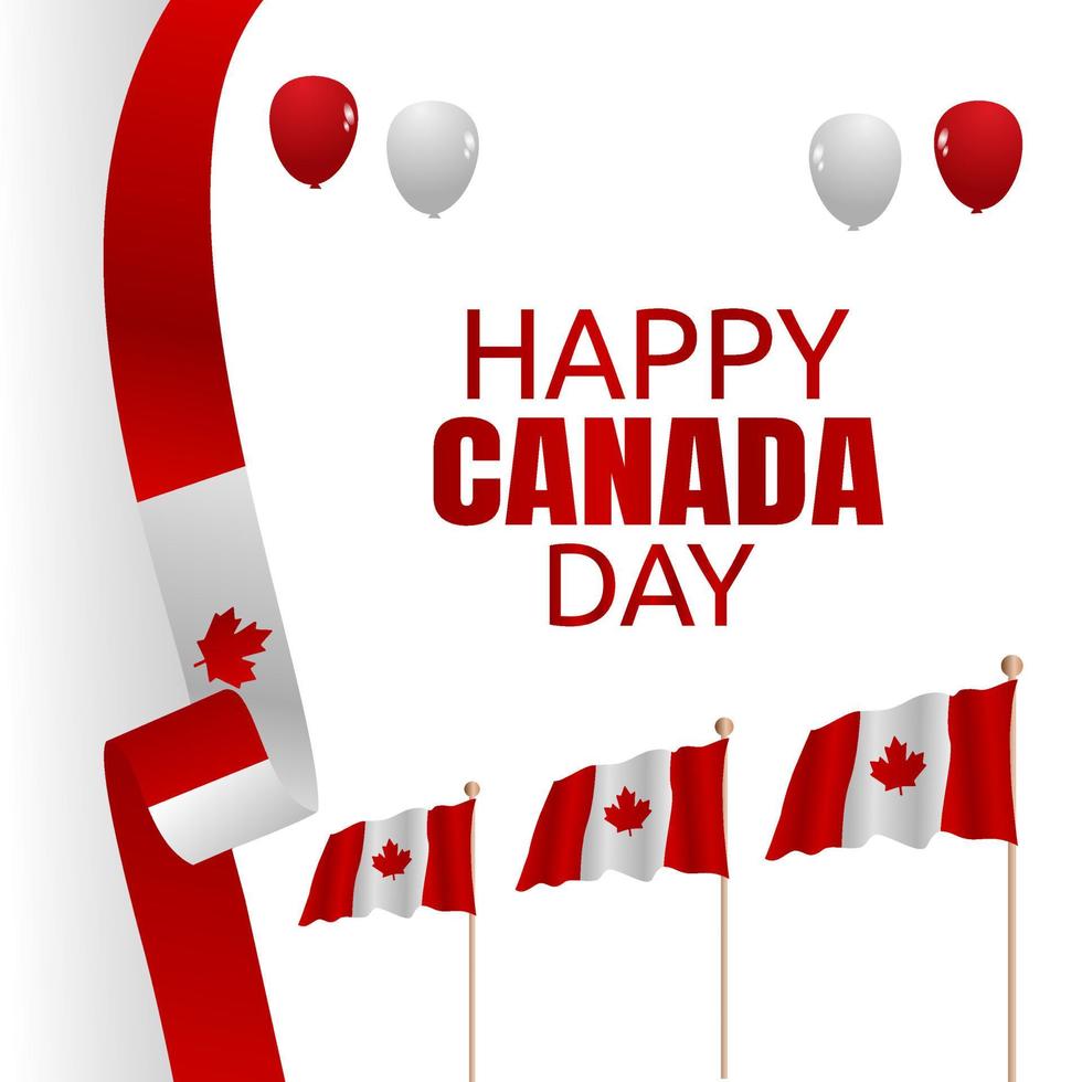 feliz día de canadá ilustración vectorial. vector