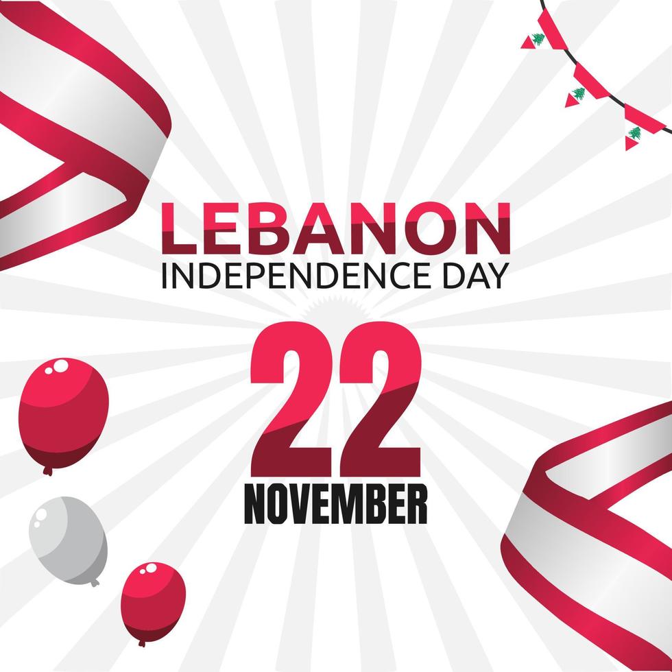 Lebanon independence day vector lllustration