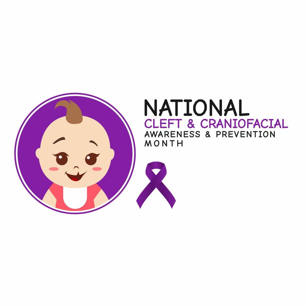 National Cleft and Craniofacial Awareness and Prevention Month vector