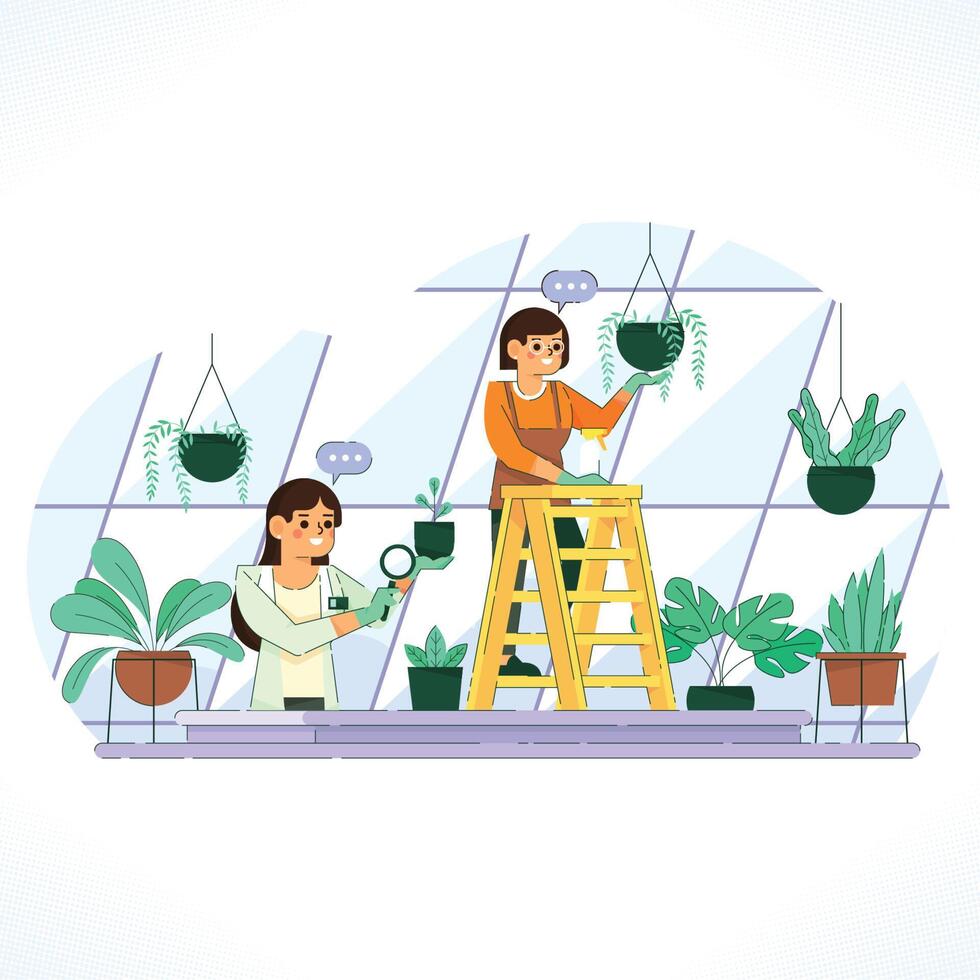 Characters of Botanist and Scientist vector