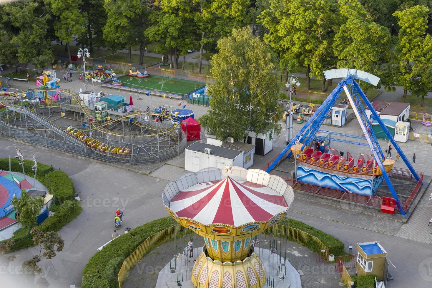 Kaliningrad on June 5, 2021, a bird's-eye view of the amusement park. photo
