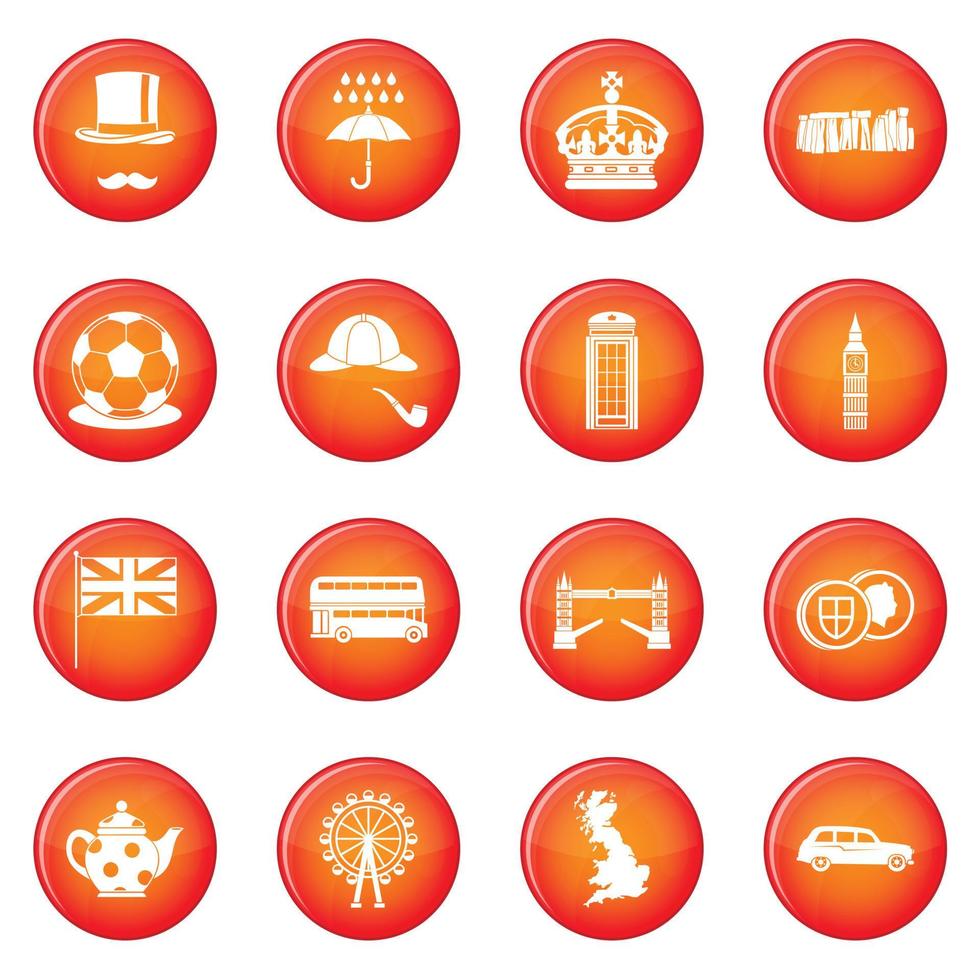 Great Britain icons vector set