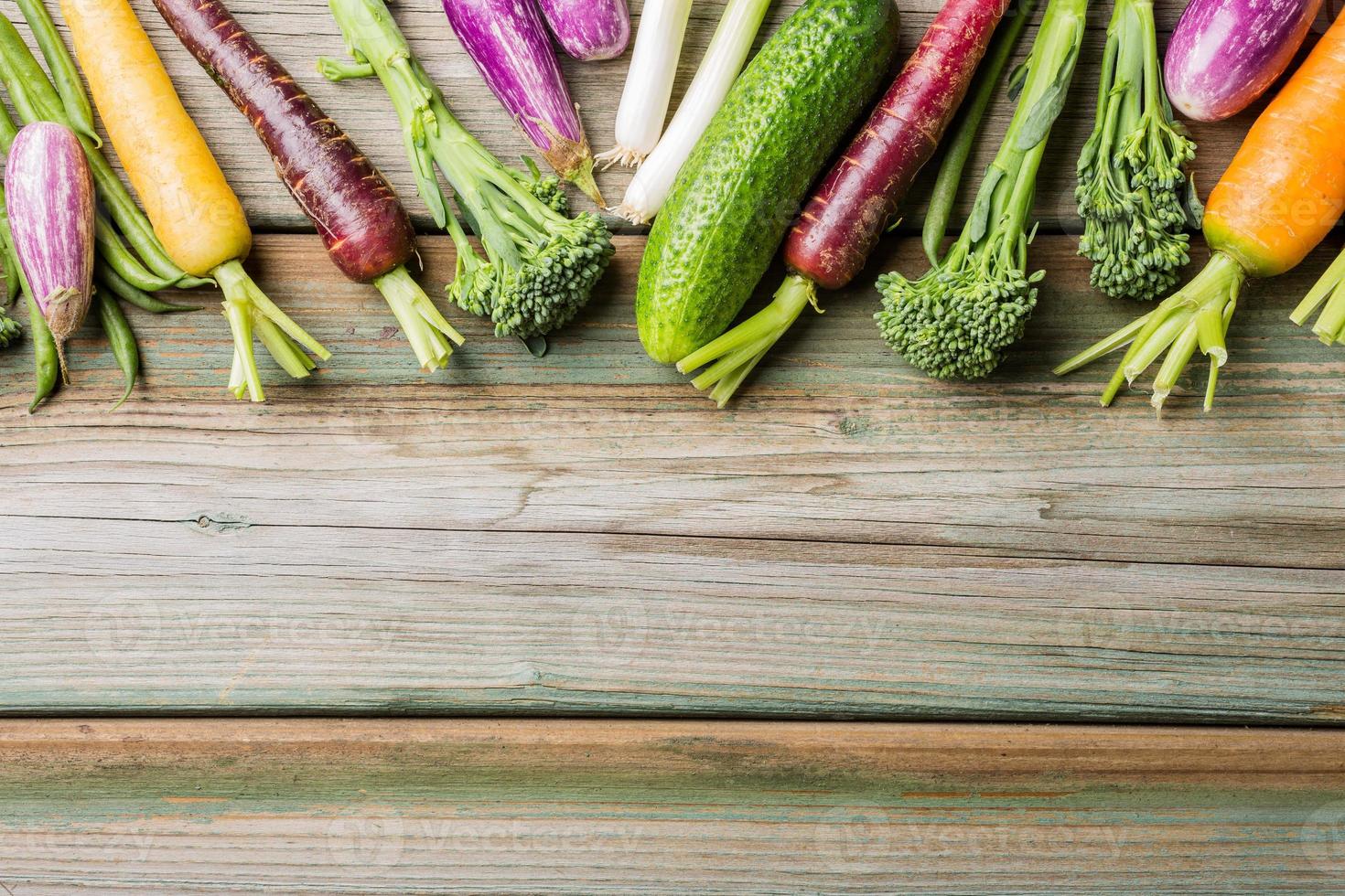 fondo de verduras frescas foto