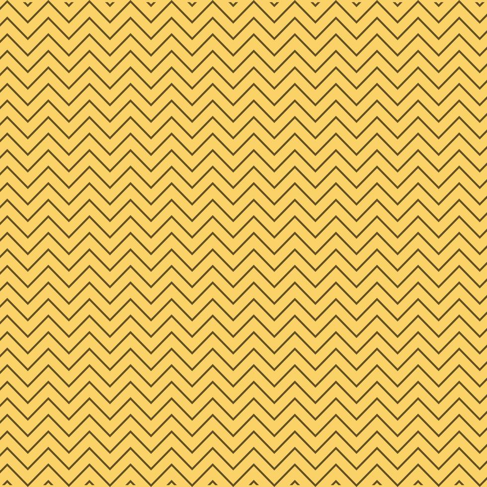 patrón amarillo con líneas onduladas, diseño retro en zigzag vector