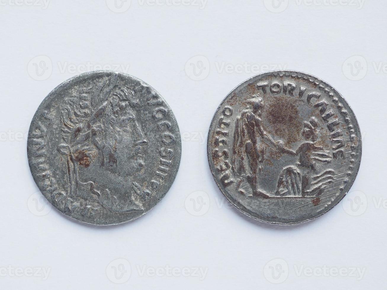 Old Roman coin photo