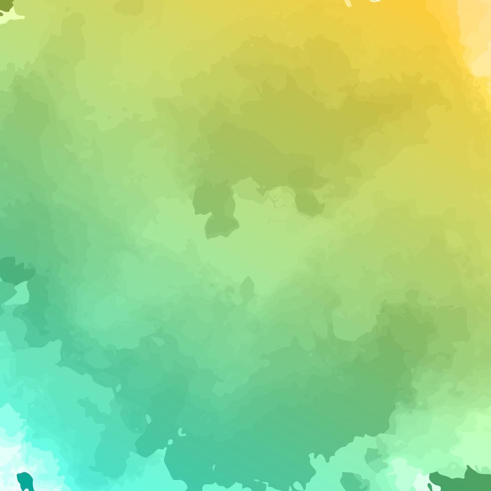 blue and yellow abstract watercolor background with drips blots and smudge stains vector