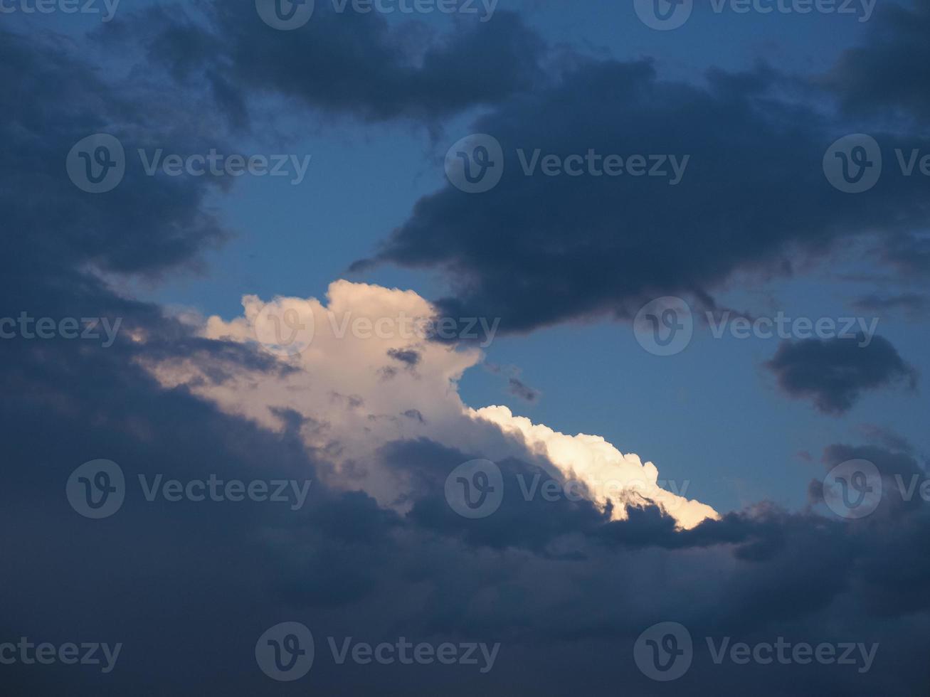 blue sky with clouds background photo