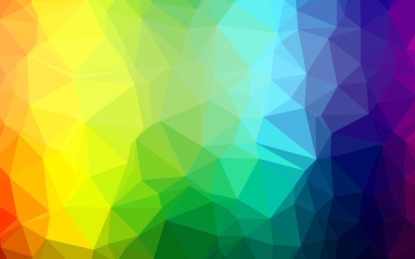 cubierta poligonal abstracta de vector de arco iris multicolor claro.